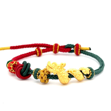 24K LONG DRAGON CHARM BRACELET