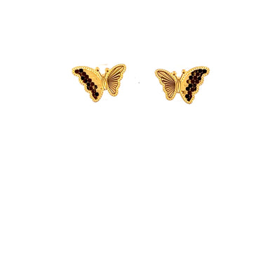 24K BUTTERFLY STUDS