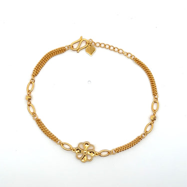 24K FLOWER ROPE BRACELET