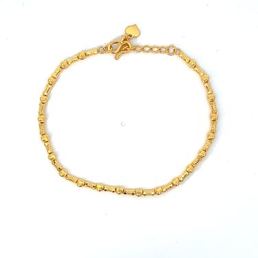 24K BEAD AND BARREL BRACELET