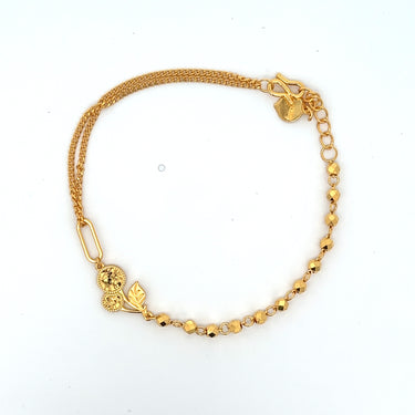 24K CHERRY BEAD BRACELET