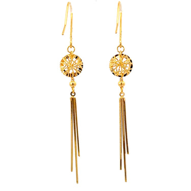 24K MANDALA DANGLE EARRINGS