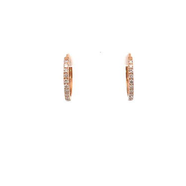 ROSE DIAMOND HOOPS EARRINGS