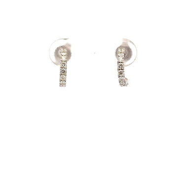 HALF HOOP DIAMOND EARRINGS