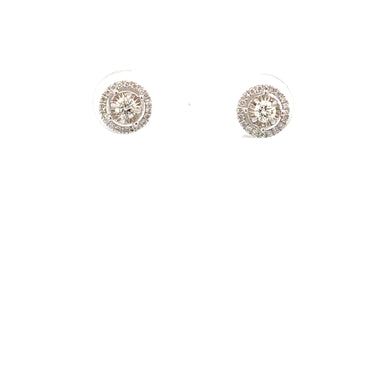 DIAMOND HALO STUD EARRINGS