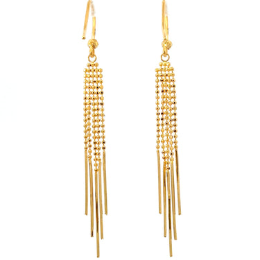 24K CURTAIN DANGLING EARRINGS